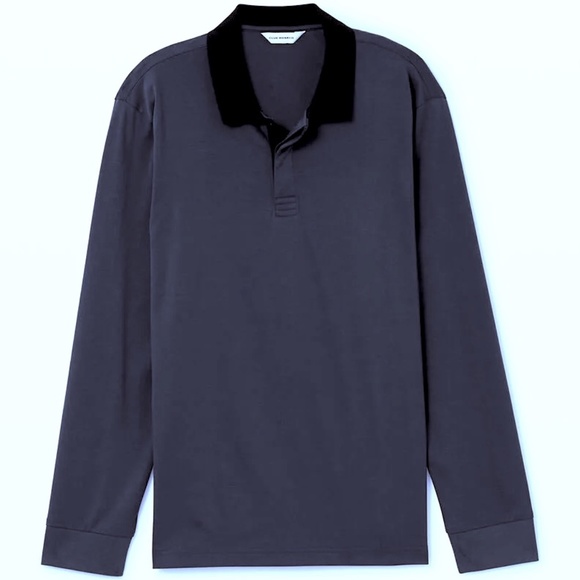 Refined Long Sleeve Polo - New With Tags - NEVER WORN - DARK BLUE (SEE LAST PIC) - Picture 5 of 5